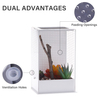 Customizable Transparent Simple Classic Praying Mantis Breeding Enclosure Box Breathable for Reptiles Cage Acrylic Pet Terrarium