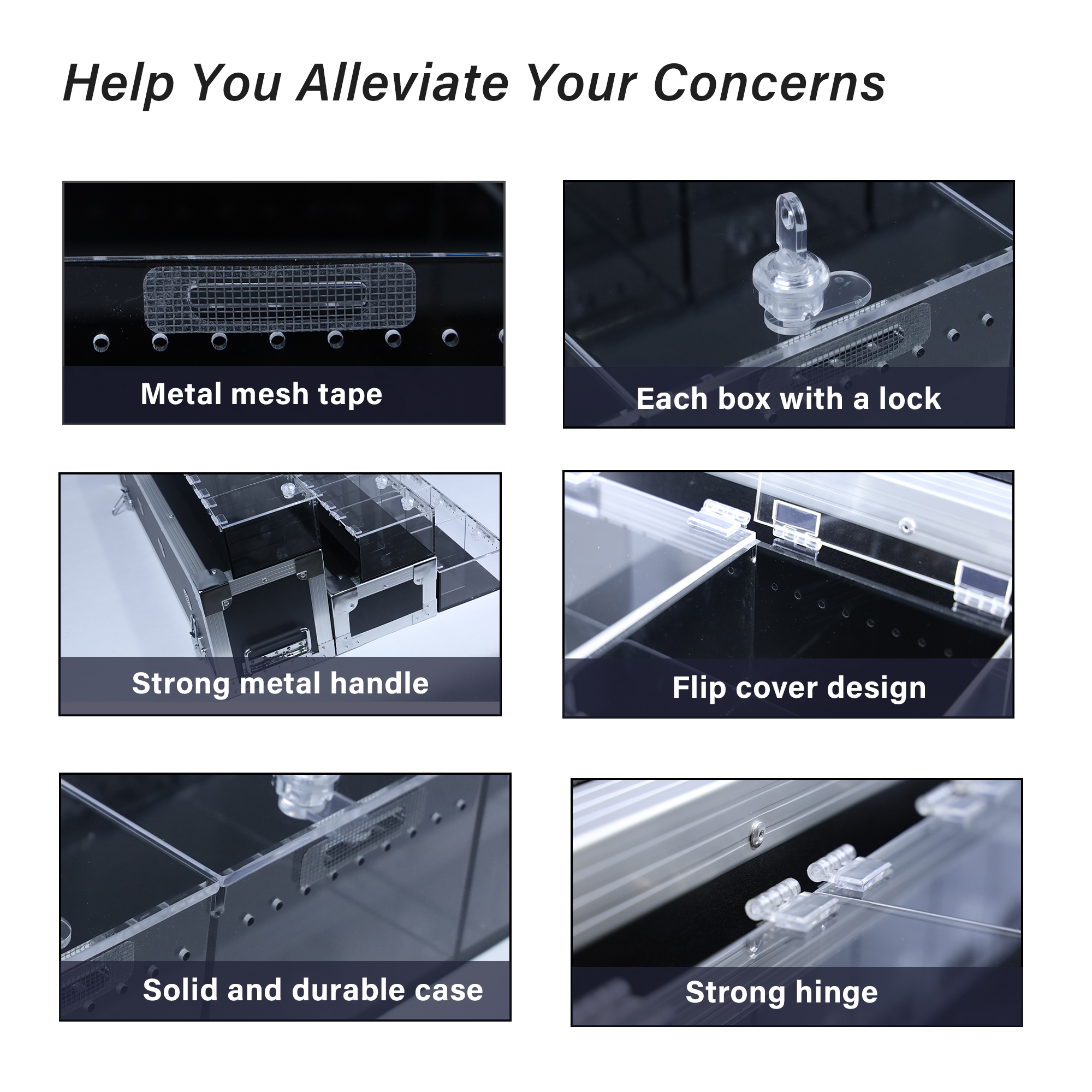 Reptile Acrylic Dispalys 3 Levels Showcase for Expo