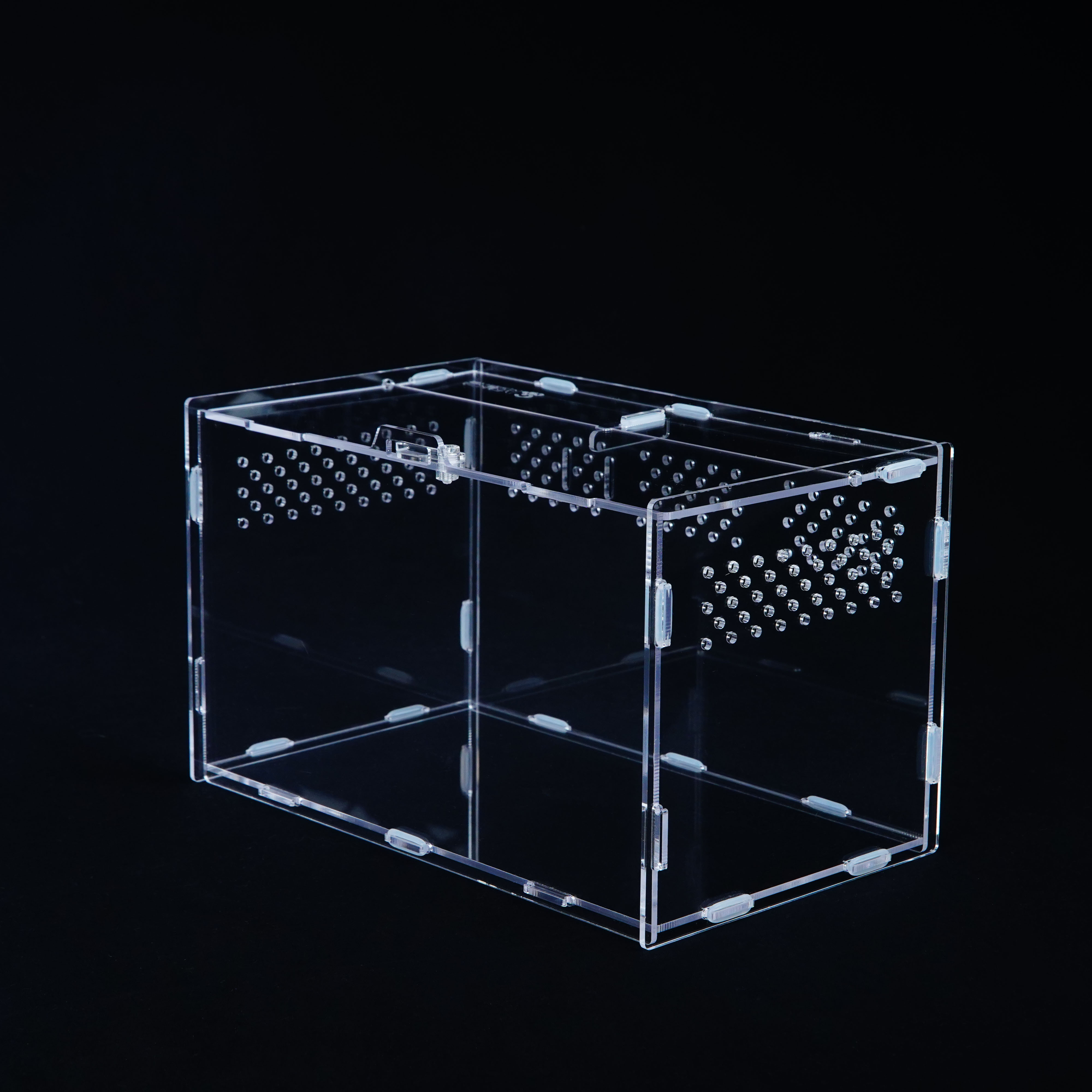 High transparent detachable acrylic reptile feeding box