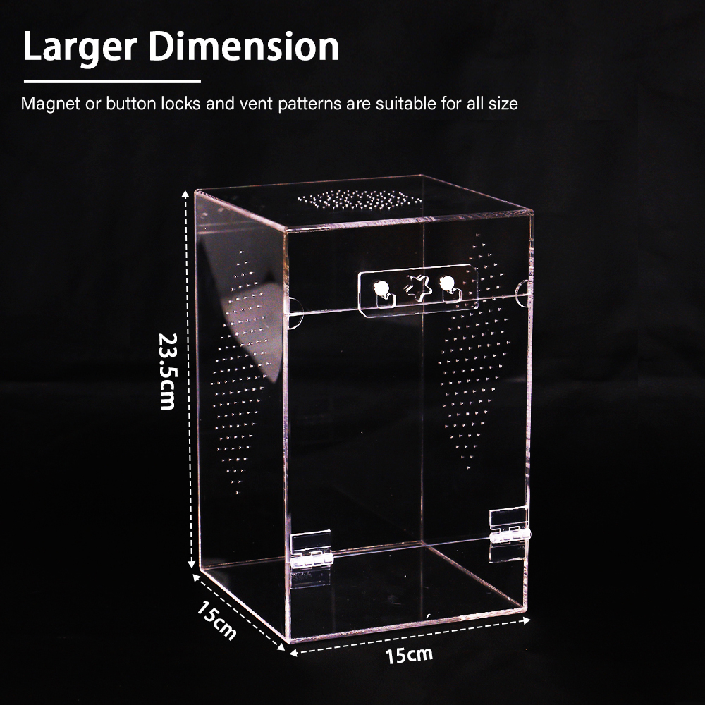 New stackable insect cage acrylic Jumping Spider habitat housing enclosure