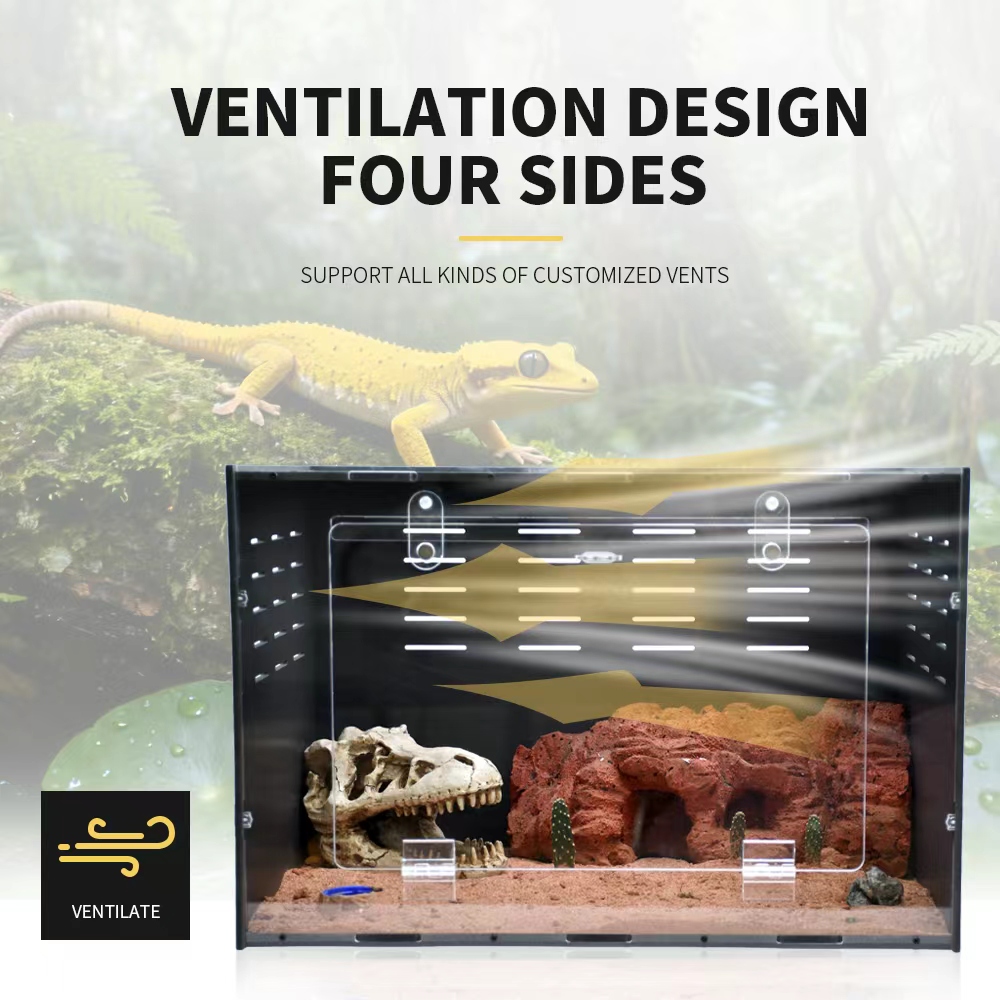 Front Opening Reptile Enclosure for Lizard Python Bearded Dragon