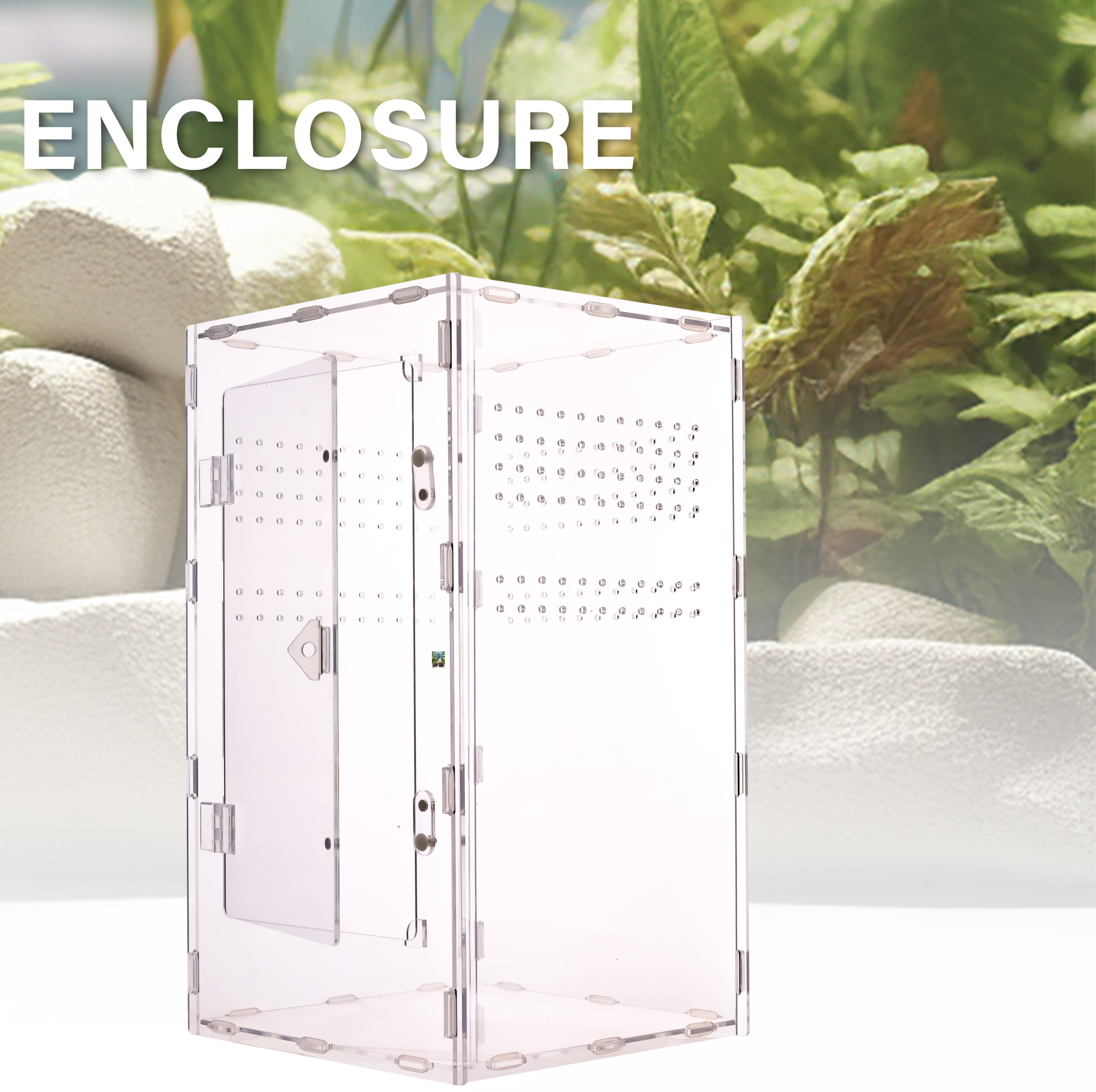 Clear Acrylic Reptile Enclosure with Stackable for Geckos And Lizards