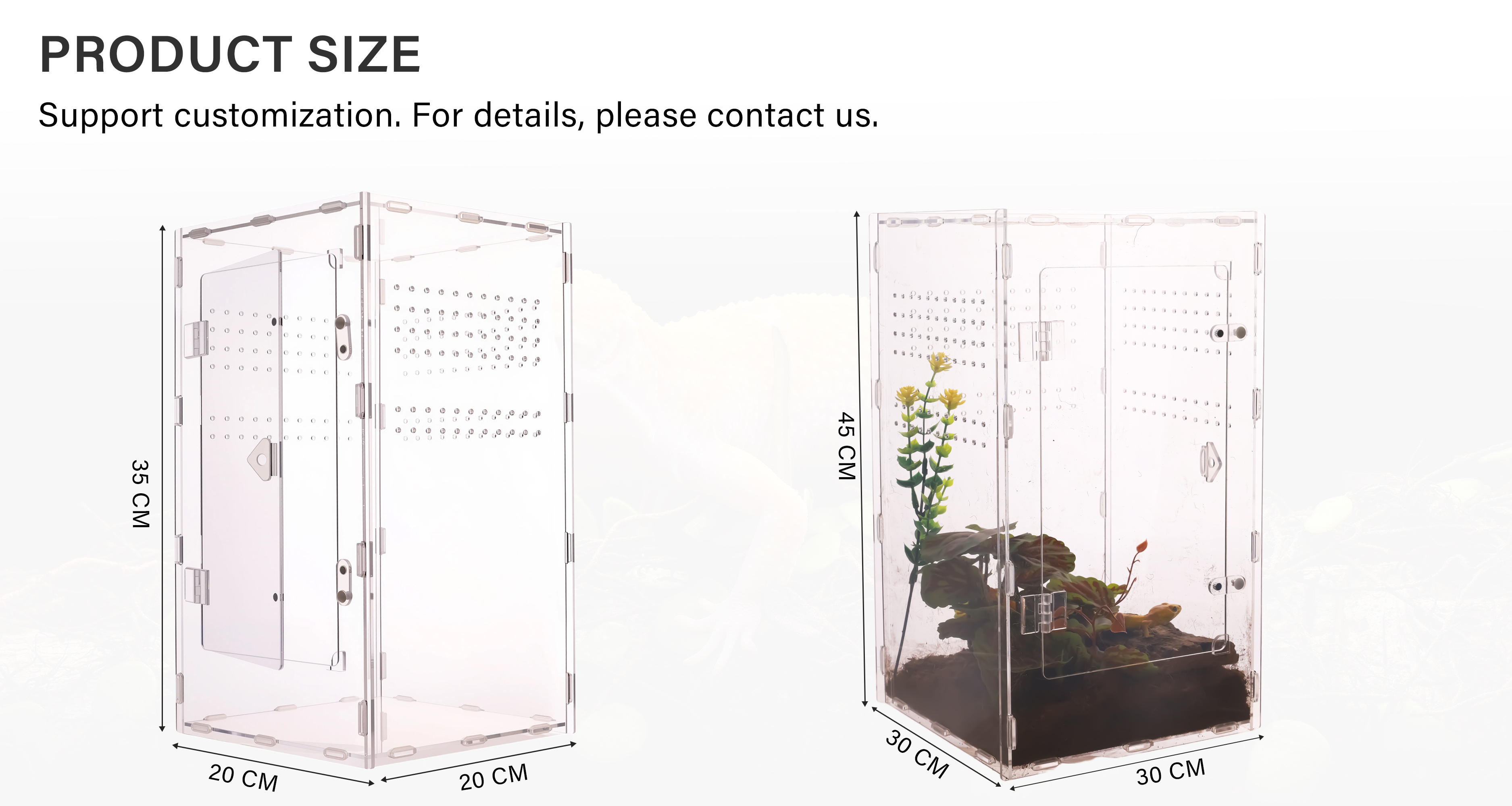 Clear Acrylic Reptile Enclosure with Stackable for Geckos And Lizards