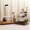 High Transparent Integrated Acrylic Reptile Feeding Box with Sliding Lid Cover