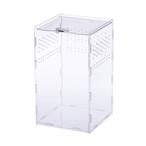 High transparent detachable acrylic reptile feeding box