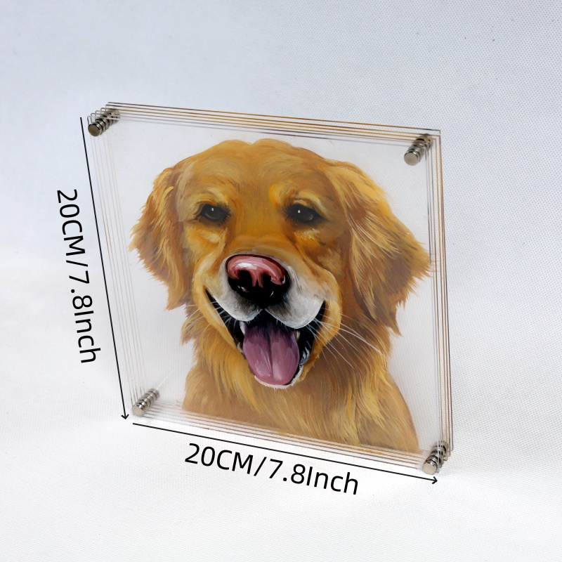 Custom Pet Portrait Acrylic Painting 3D Layered Pet Art Personalized Hand-Drawn