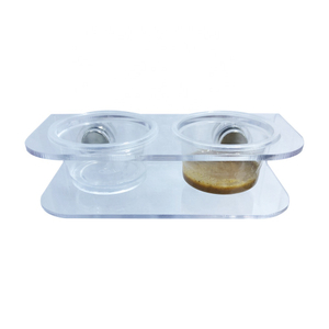Magnetic Suction Acrylic Reptile Gecko Feeding with 20 Cups Ledge Fruit Paste Food Water Cup Bowl Holder Feeder
