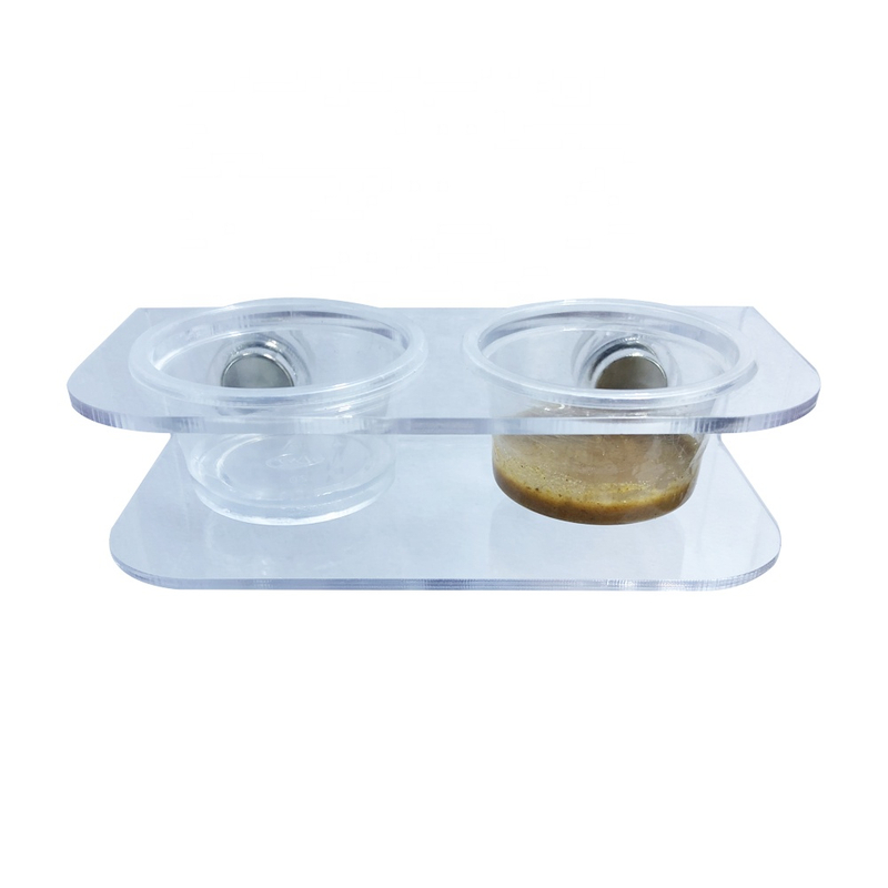 Magnetic Suction Acrylic Reptile Gecko Feeding with 20 Cups Ledge Fruit Paste Food Water Cup Bowl Holder Feeder