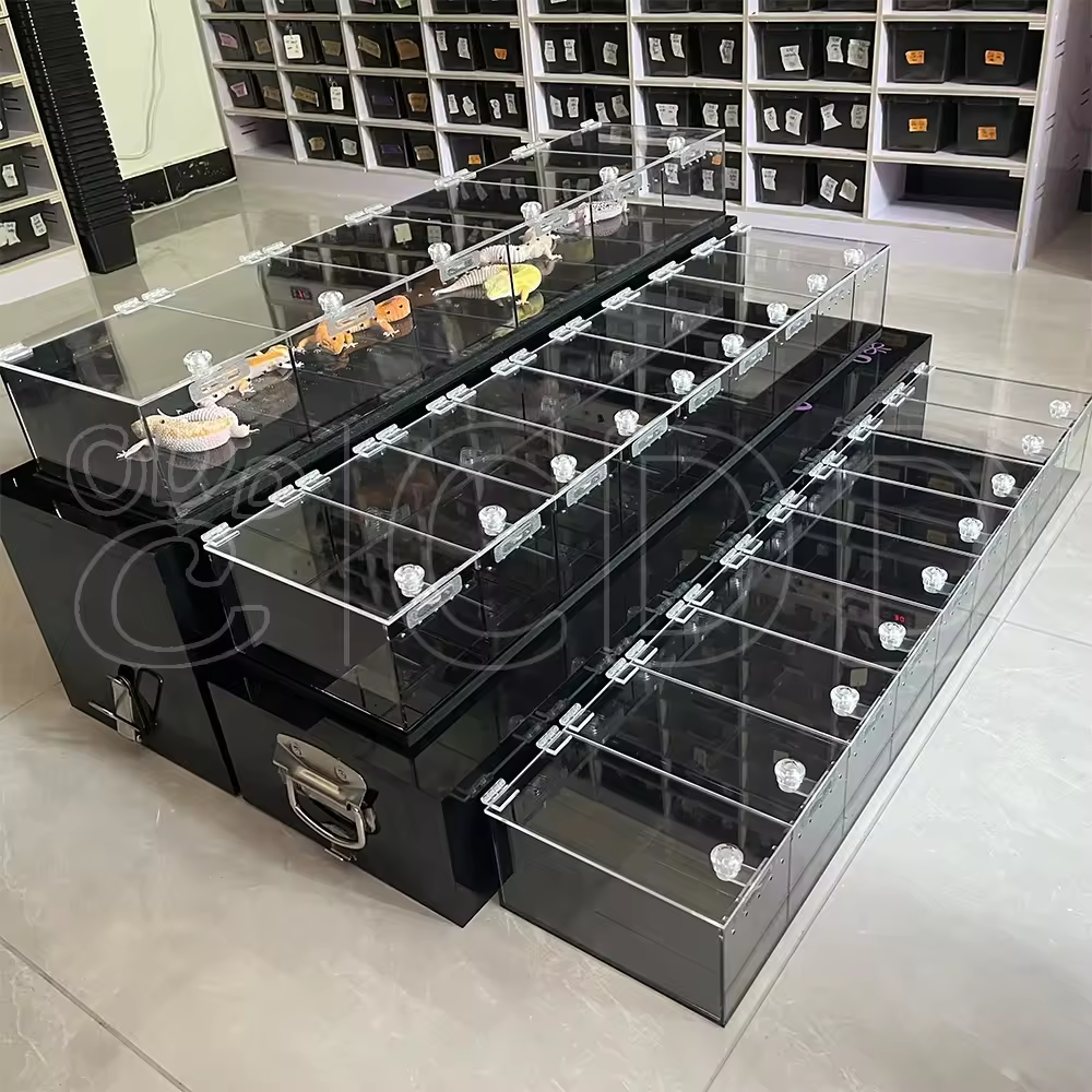 Reptile Acrylic Dispalys 3 Levels Showcase for Expo